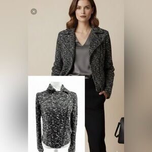 🖤Banana Republic Tweed Jacket – Size 4 Cotton Blend, Effortlessly Chic